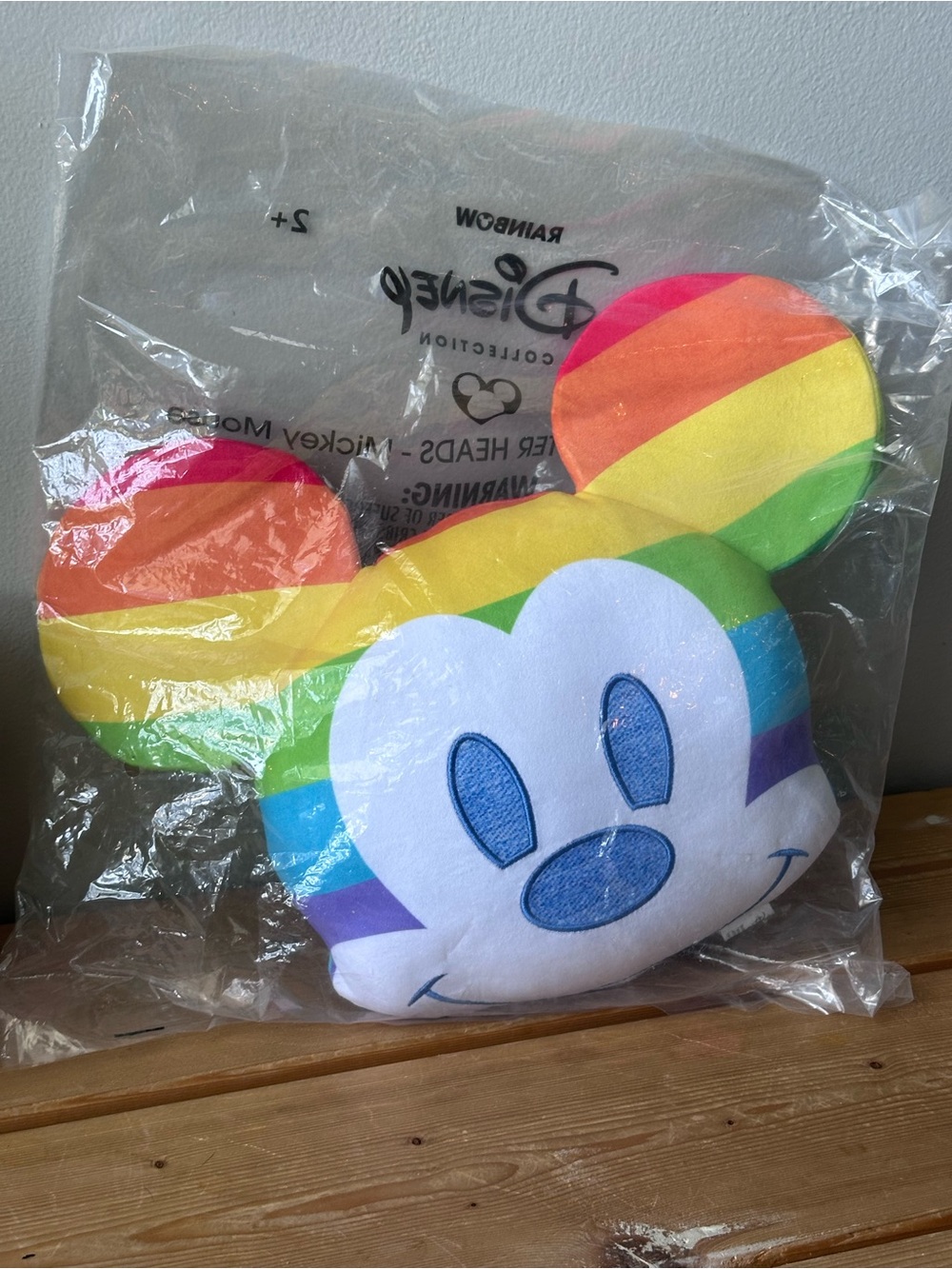 2022 Disney Pride Mickey Head Stuffy from Just Play